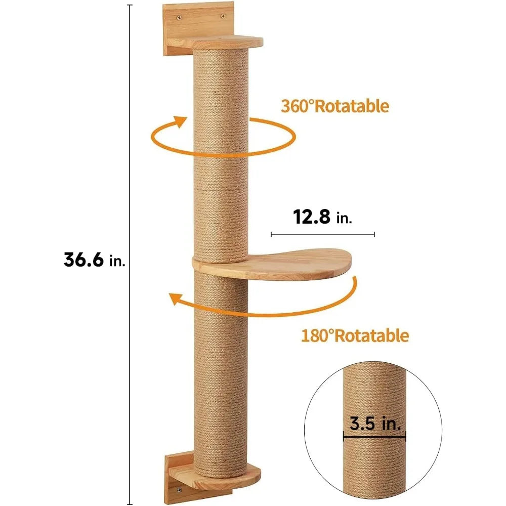 Cat Activity Tree with Scratching Posts Wall Mounted