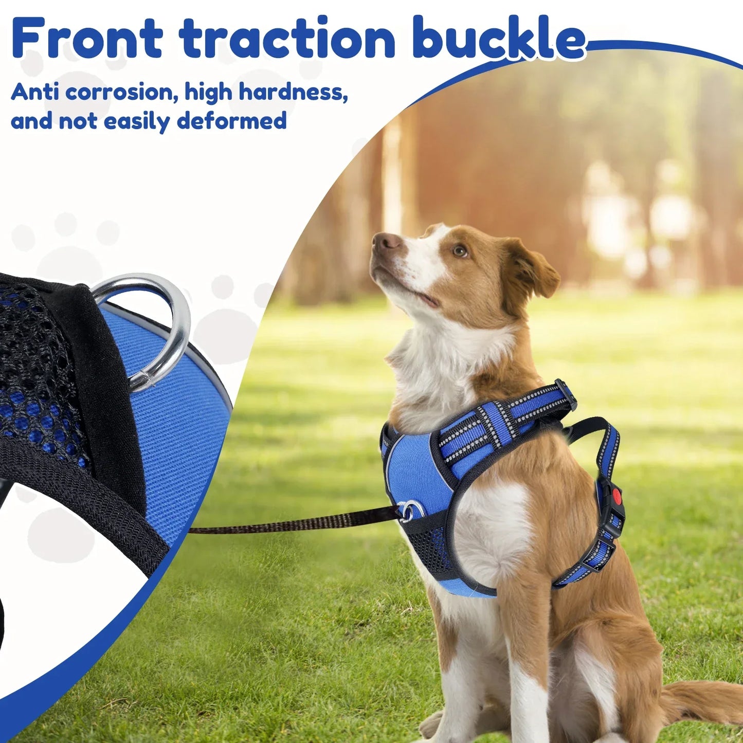 Dog Harness Breathable Mesh No Pulling