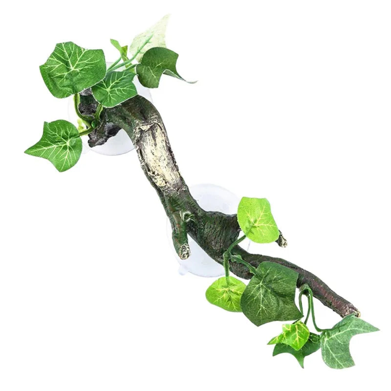 Reptile Terrarium Plant Decoration With Suction Cup