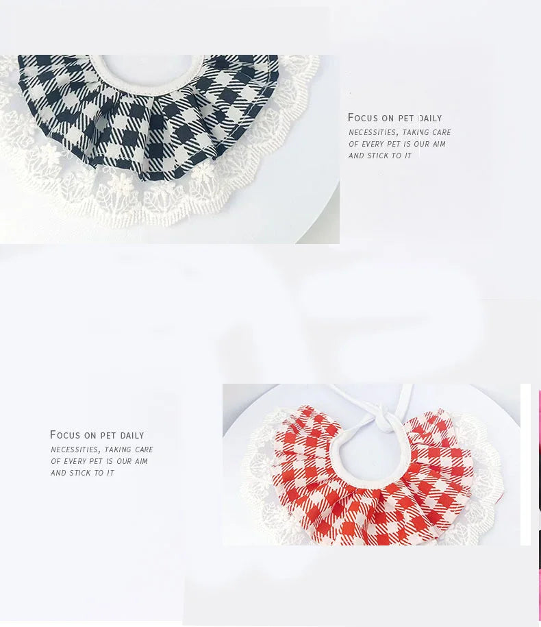 Lace Bowknot Collar Cats or Dog Neckerchief