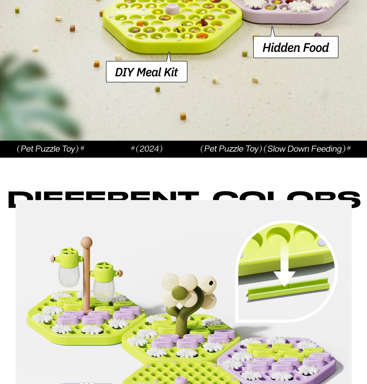 Mewoofun Puzzle Toys Slow Feeder Interactive Training Game