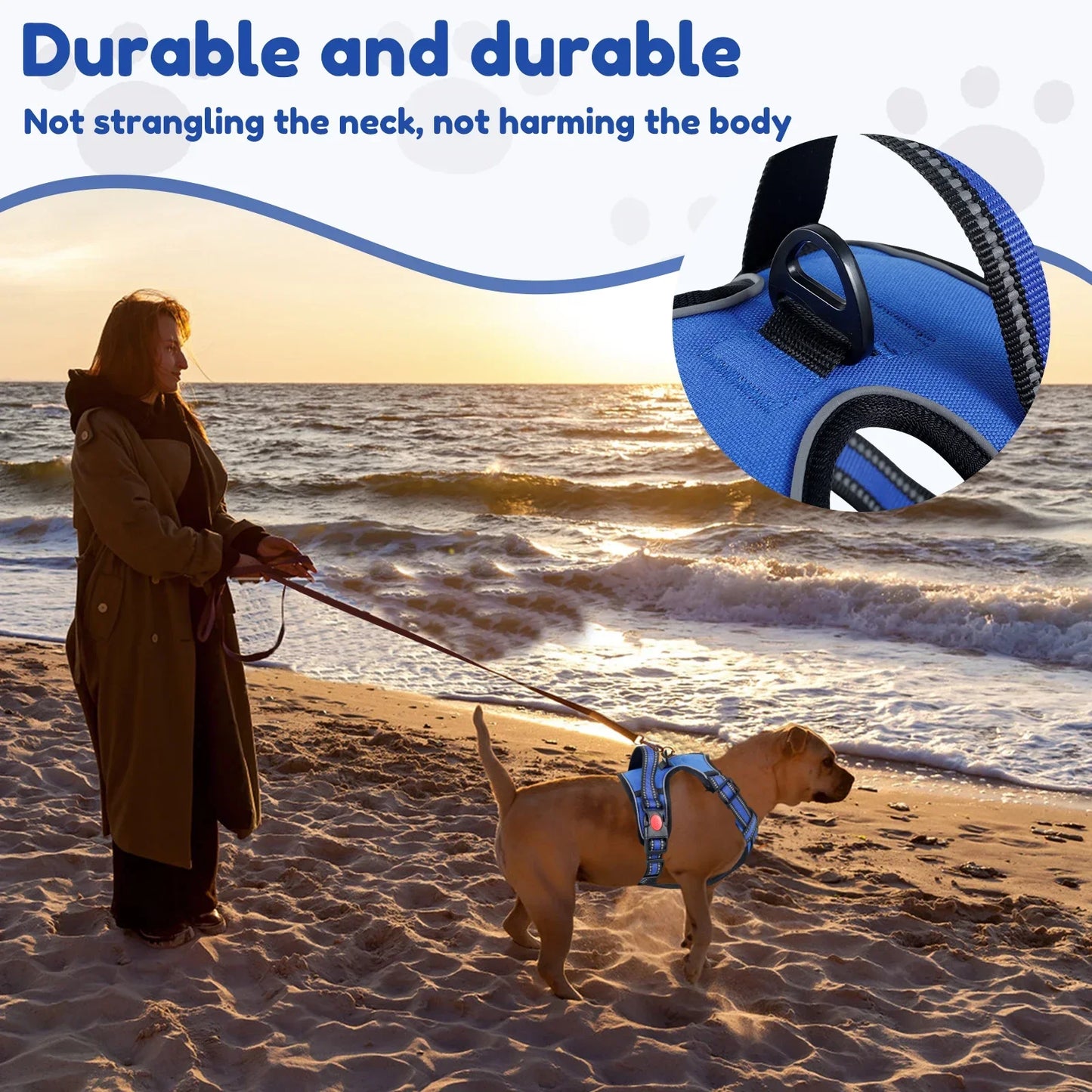 Dog Harness Breathable Mesh No Pulling