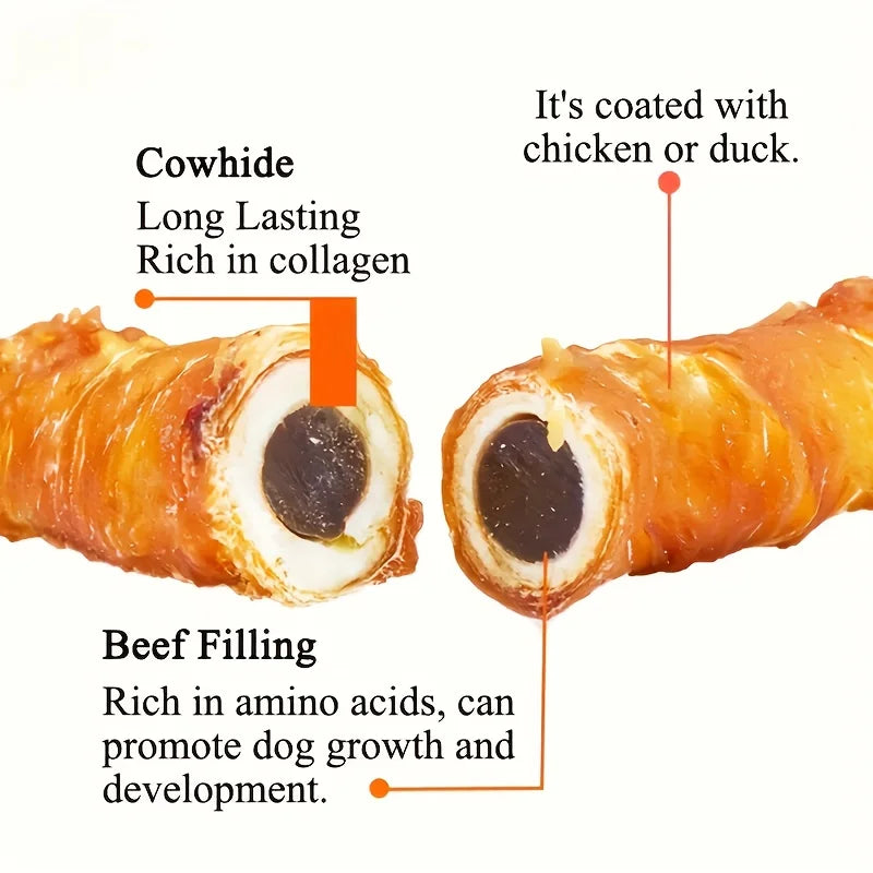 Chicken Wrapped Cowhide Stick
