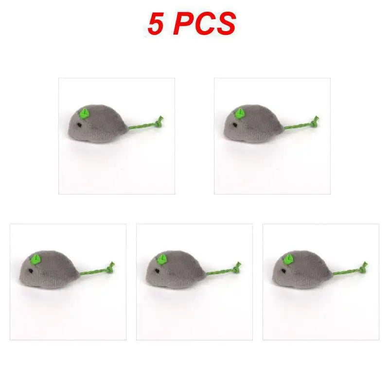 1~40PCS Pet Toy Catnip Mice Plush Mouse Cat Toy