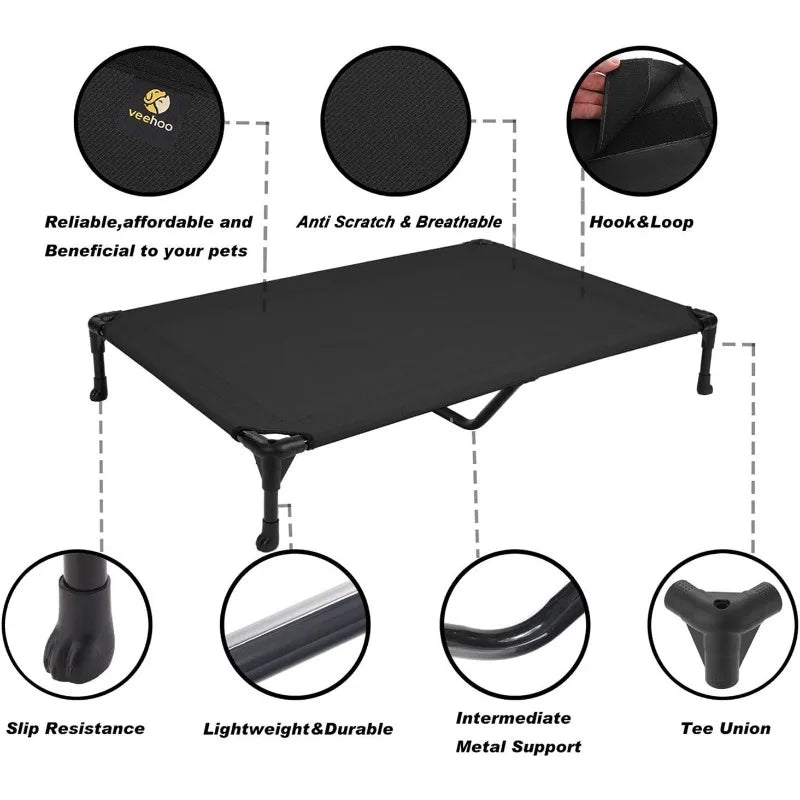 Cooling Elevated Dog Bed Breathable Mesh