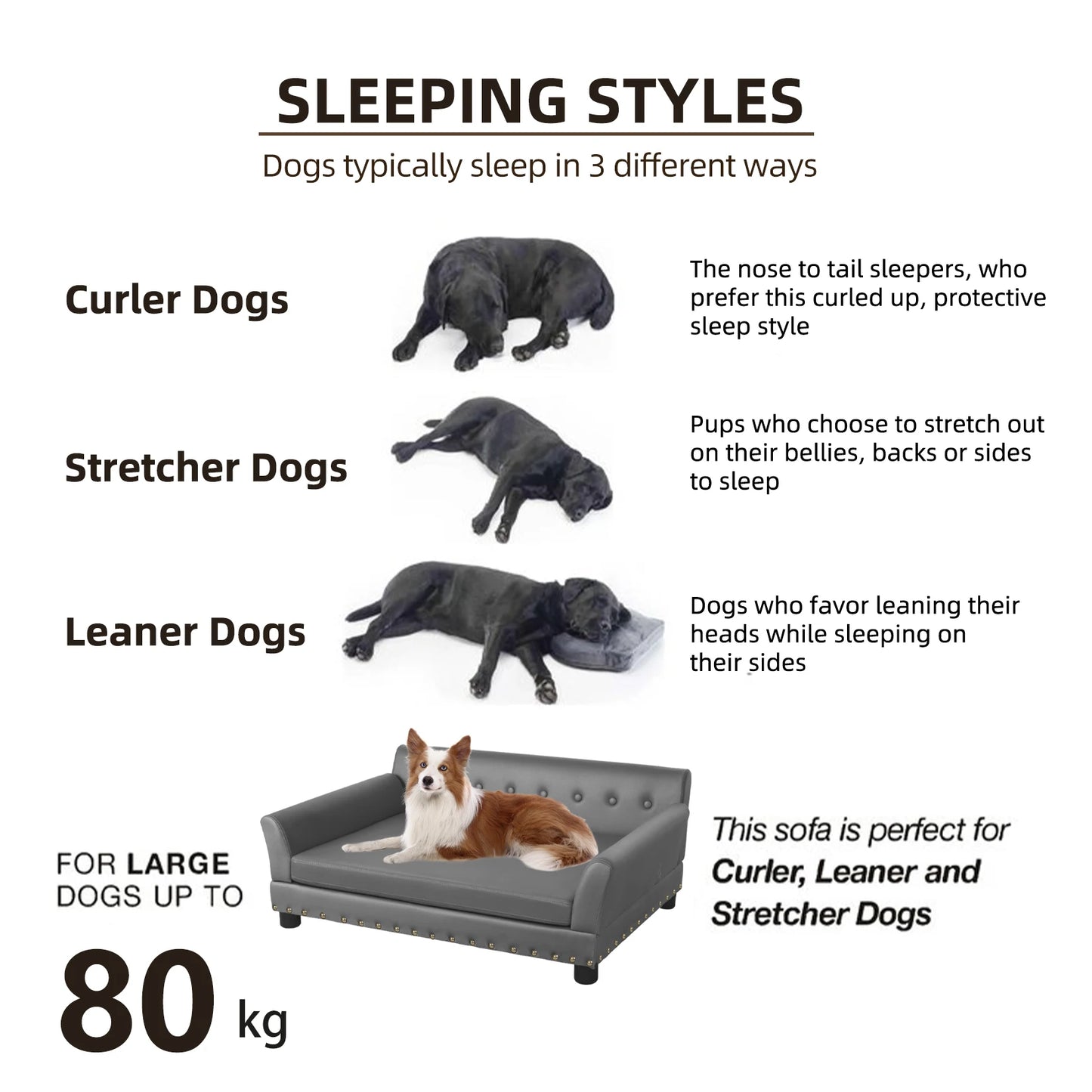 Elevated Dog Bed Sofa Mat Microfiber Leather Cover