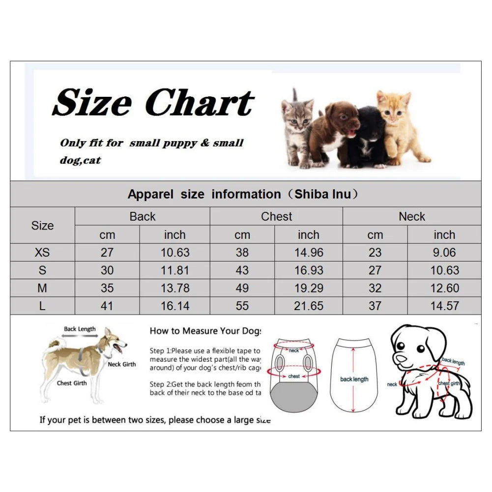 Cozy Pajamas for Small Dogs and Cats