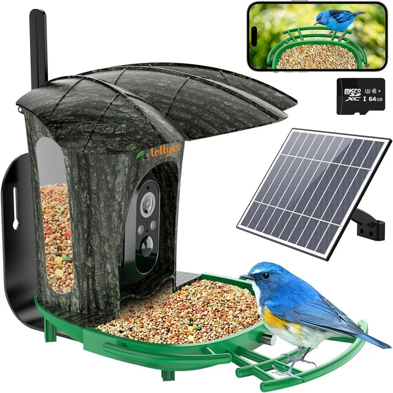 Smart Bird Feeder Camera with 64G Card