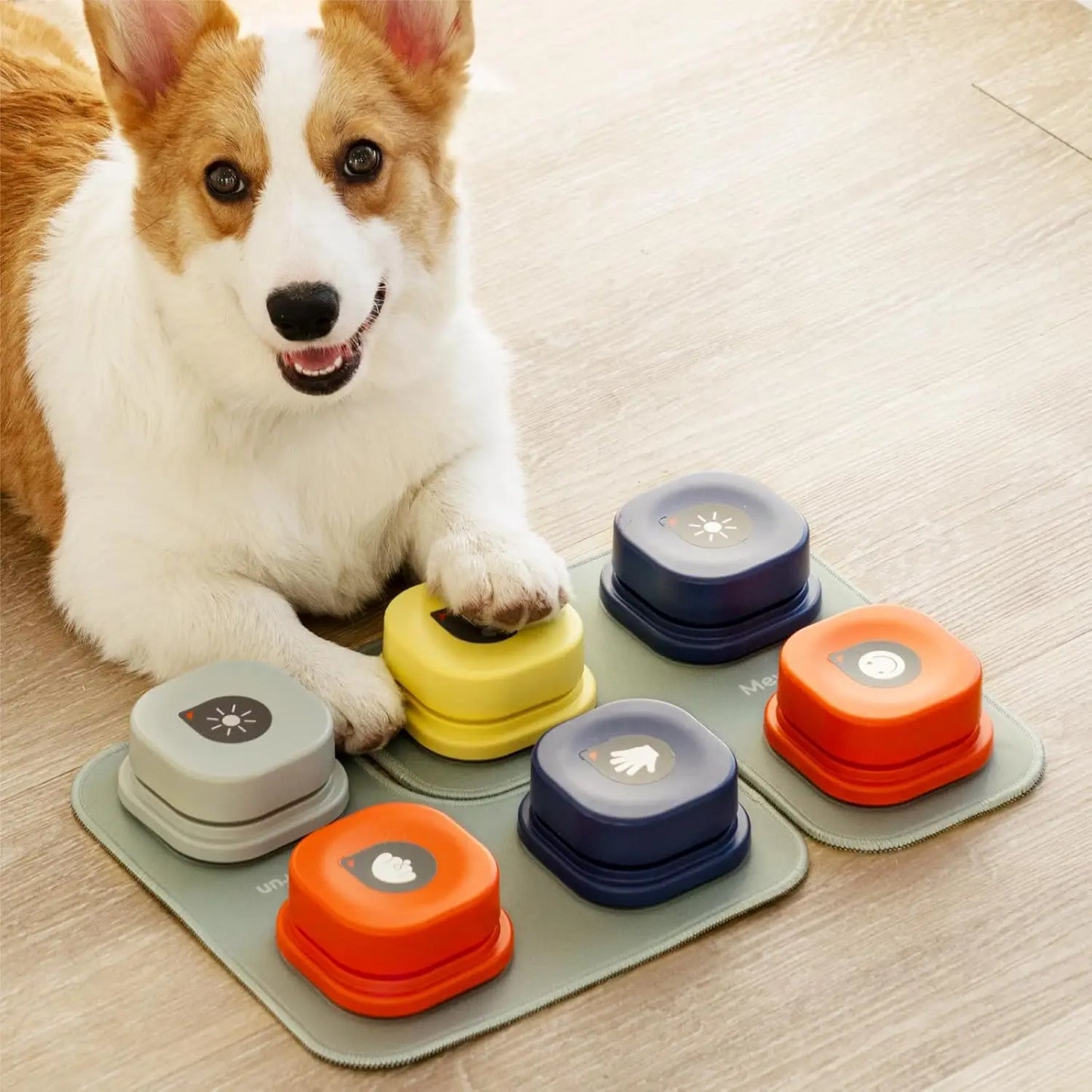 Mewoofun Dog Buttons Rubber Mat Recordable Dog Talking