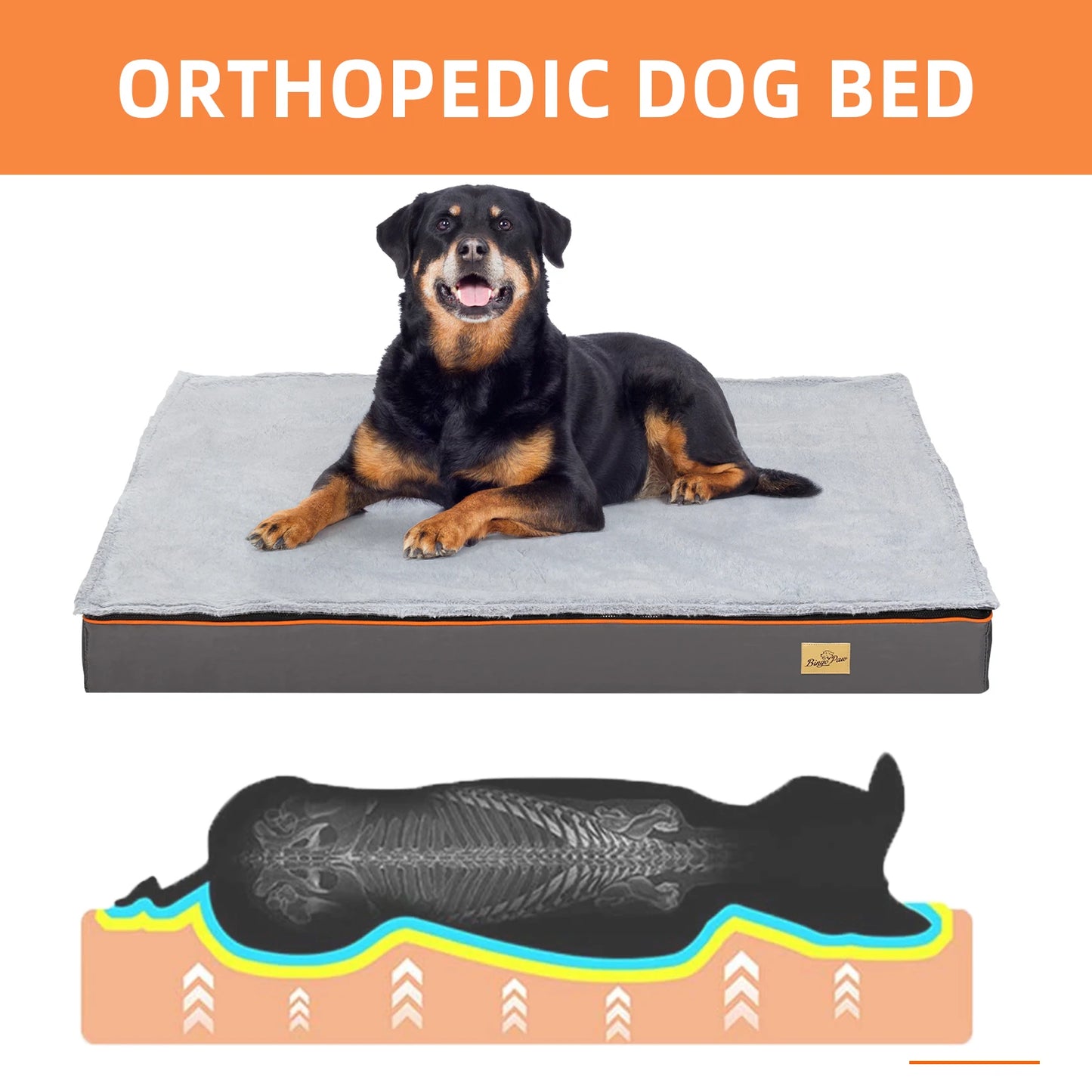 Dog Bed Padded Orthopedic Dog Bed Foam Cushion