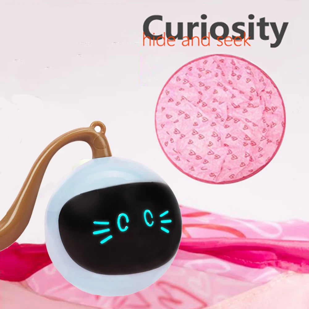Interactive Cat Toy Automatic Pet Ball Colorful LED Rotating Ball