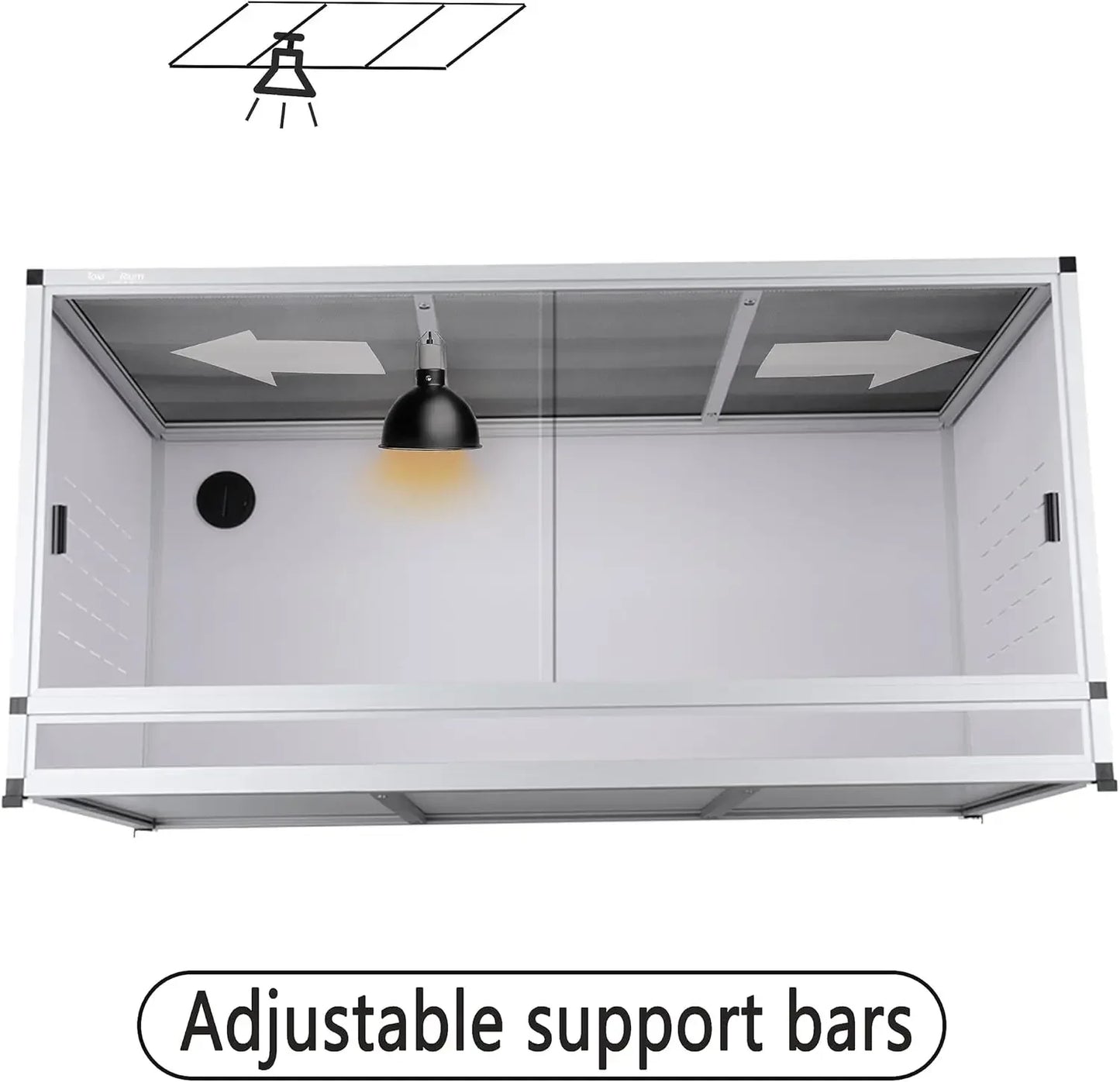 PVC Reptile Enclosure 40x16x16'' Large Reptile Terrarium Habitat