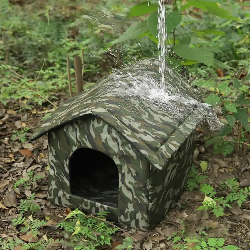 Outdoor Pet Bed Waterproof Roof Thickened Cold-Proof Nest