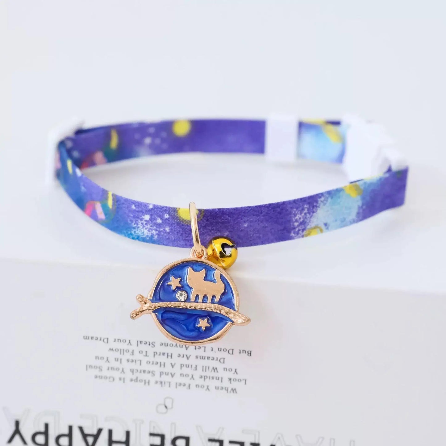 ins styal Pet Collar Safety moon Tie Adjustable Neck Strap