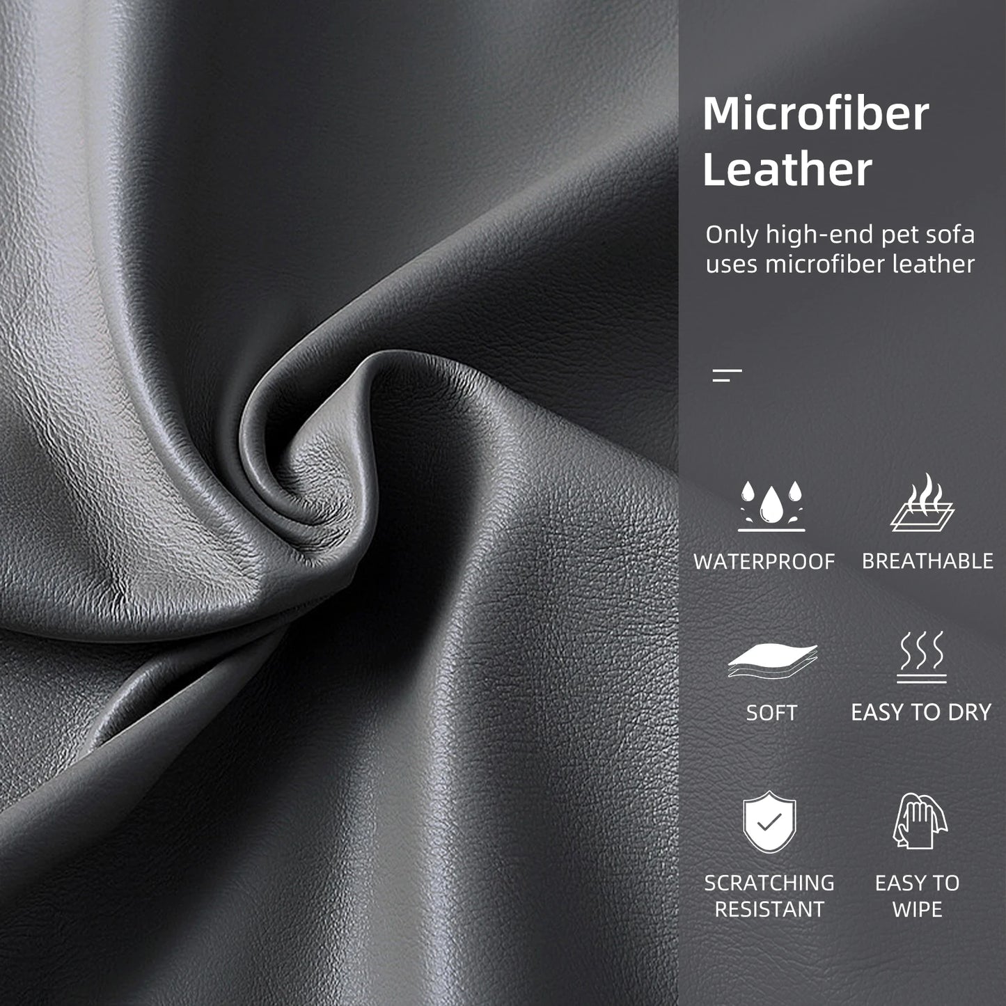 Elevated Dog Bed Sofa Mat Microfiber Leather Cover