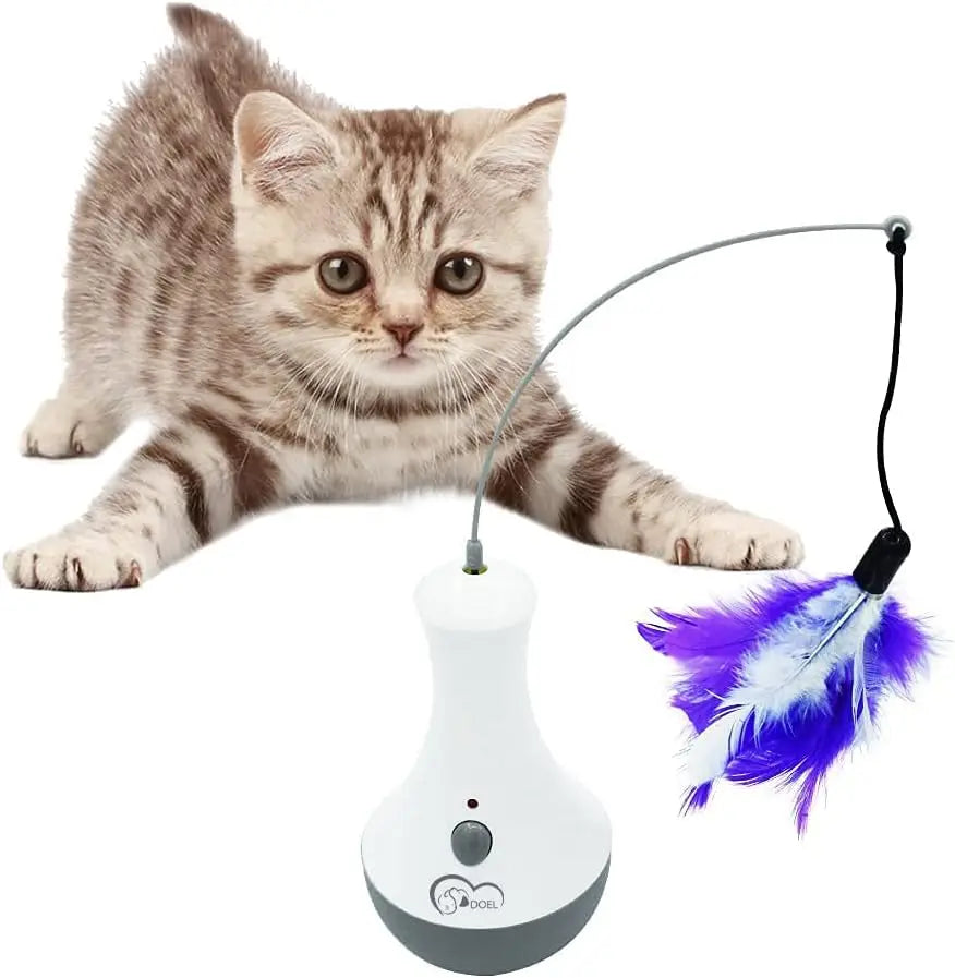 Cat Interactive Toys Feather Teaser Indoor Play