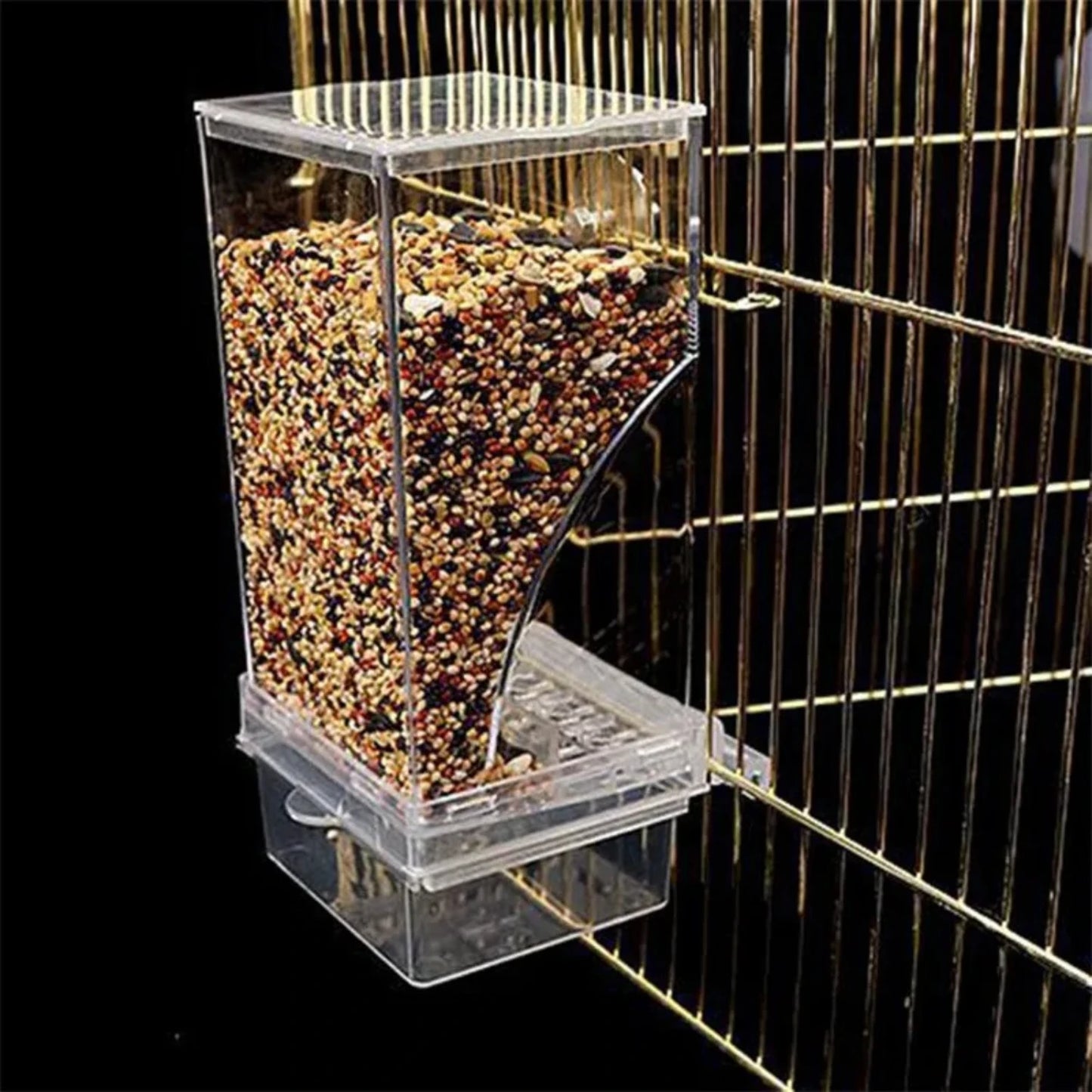 Small and Medium Automatic Acrylic Parakeet Bird Feeders