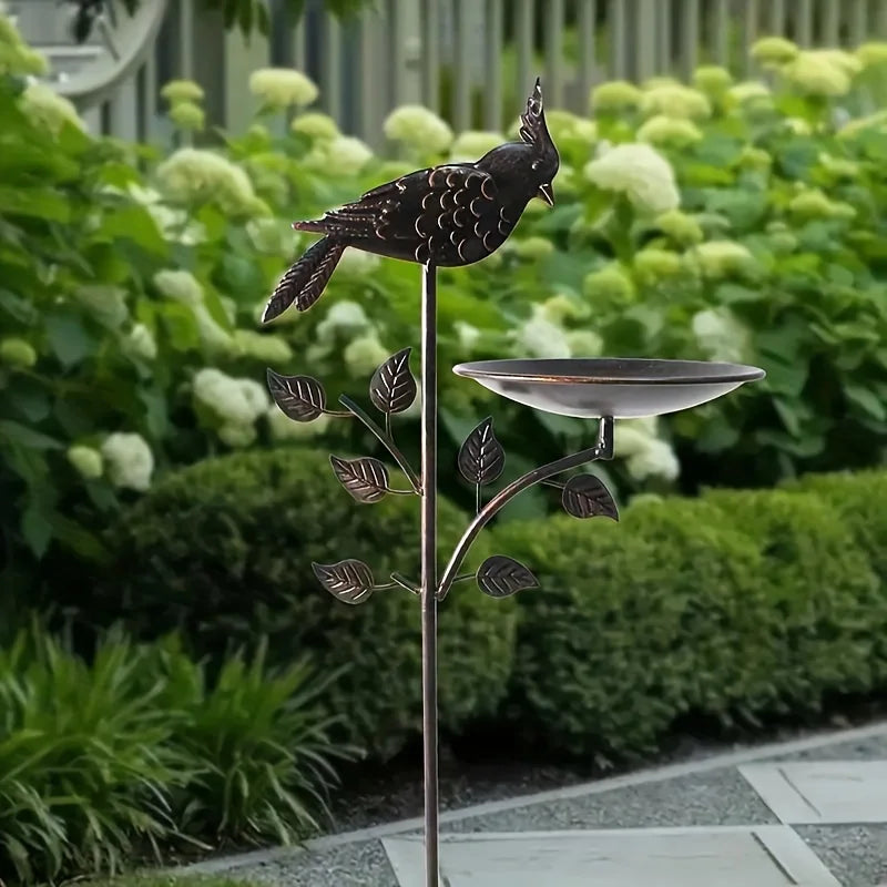Metal Oriole Bird Feeder Stake or Bird Bath