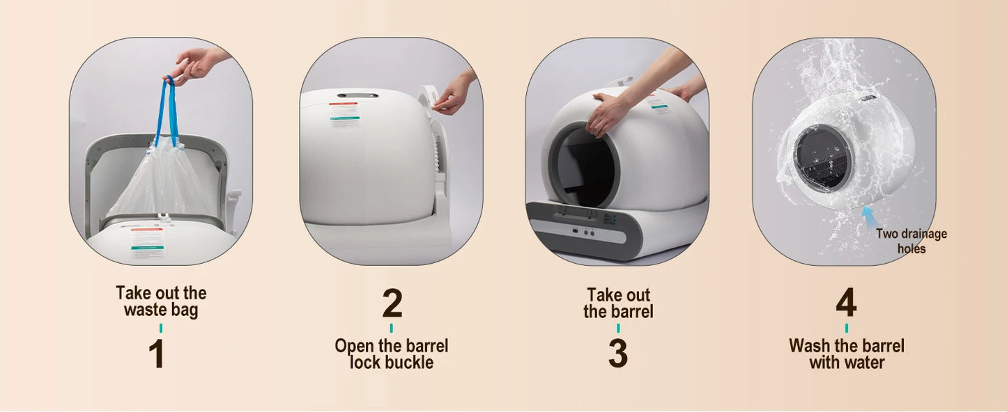 DOEL Automatic Cat Litter Box Self Cleaning with App Control