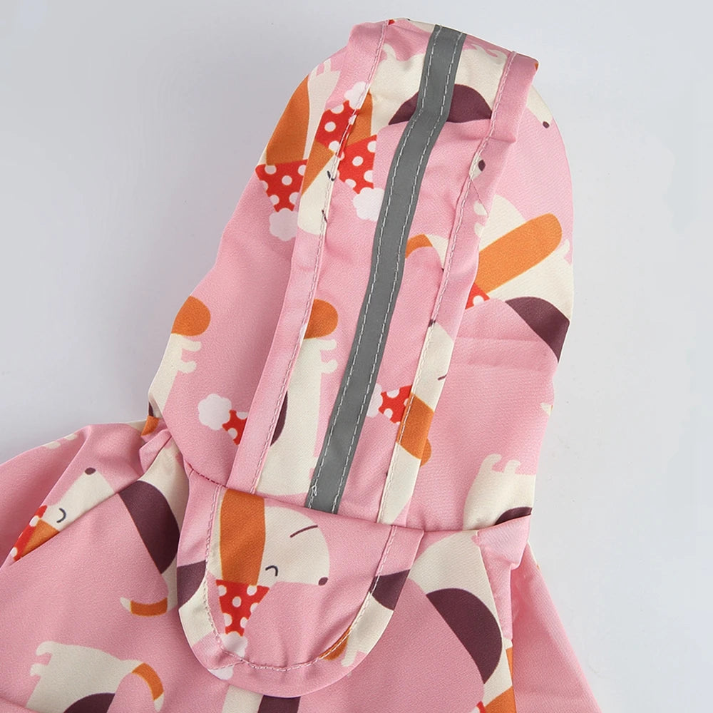 Waterproof Dog Raincoat Jumpsuit Hooded Raincoats