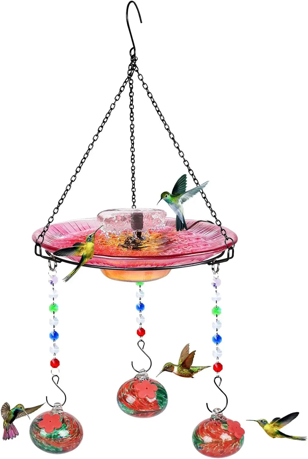 Hummingbird Feeder and Bird Bath
