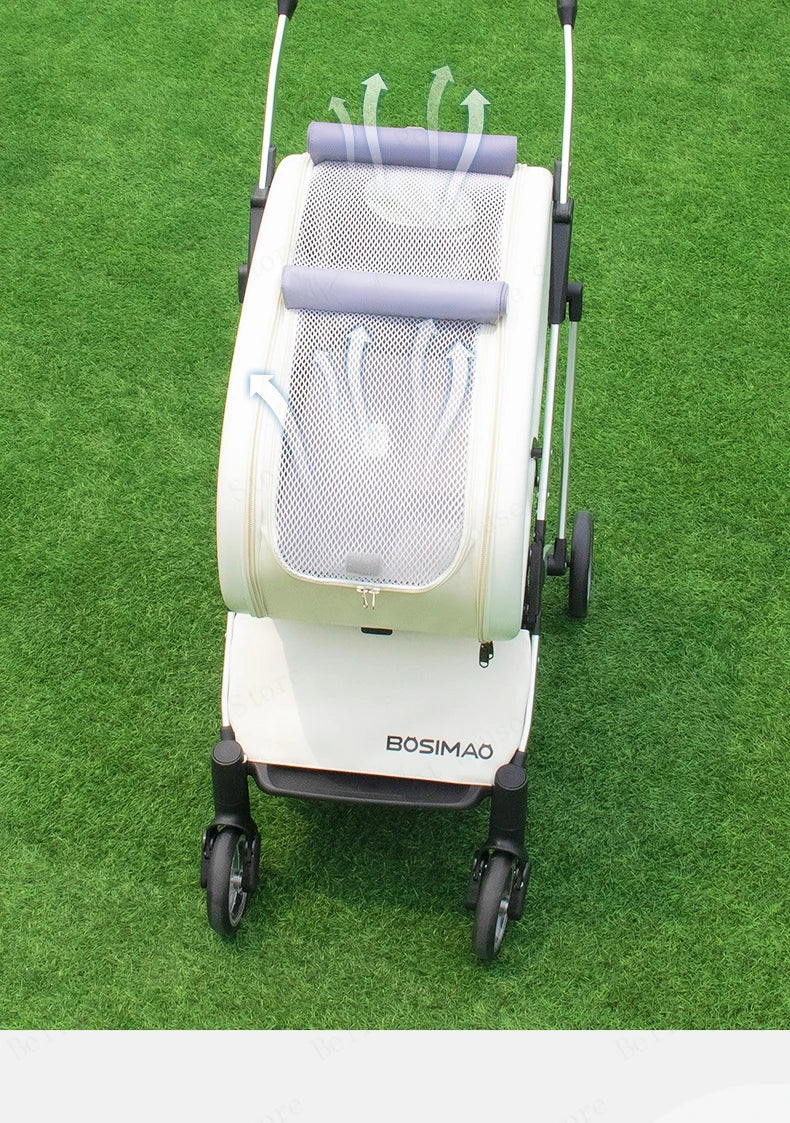 Pet Dog Stroller Detachable Pet Car Bag Transparent