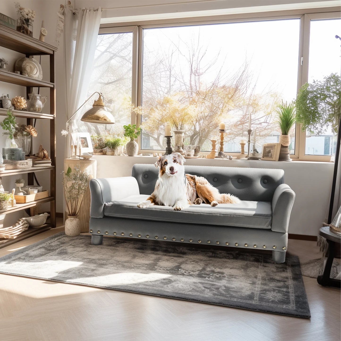 Elevated Dog Bed Sofa Mat Microfiber Leather Cover