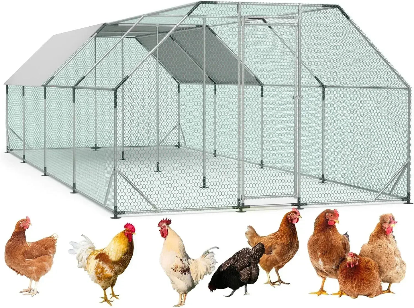 Large Metal Chicken Coop pen