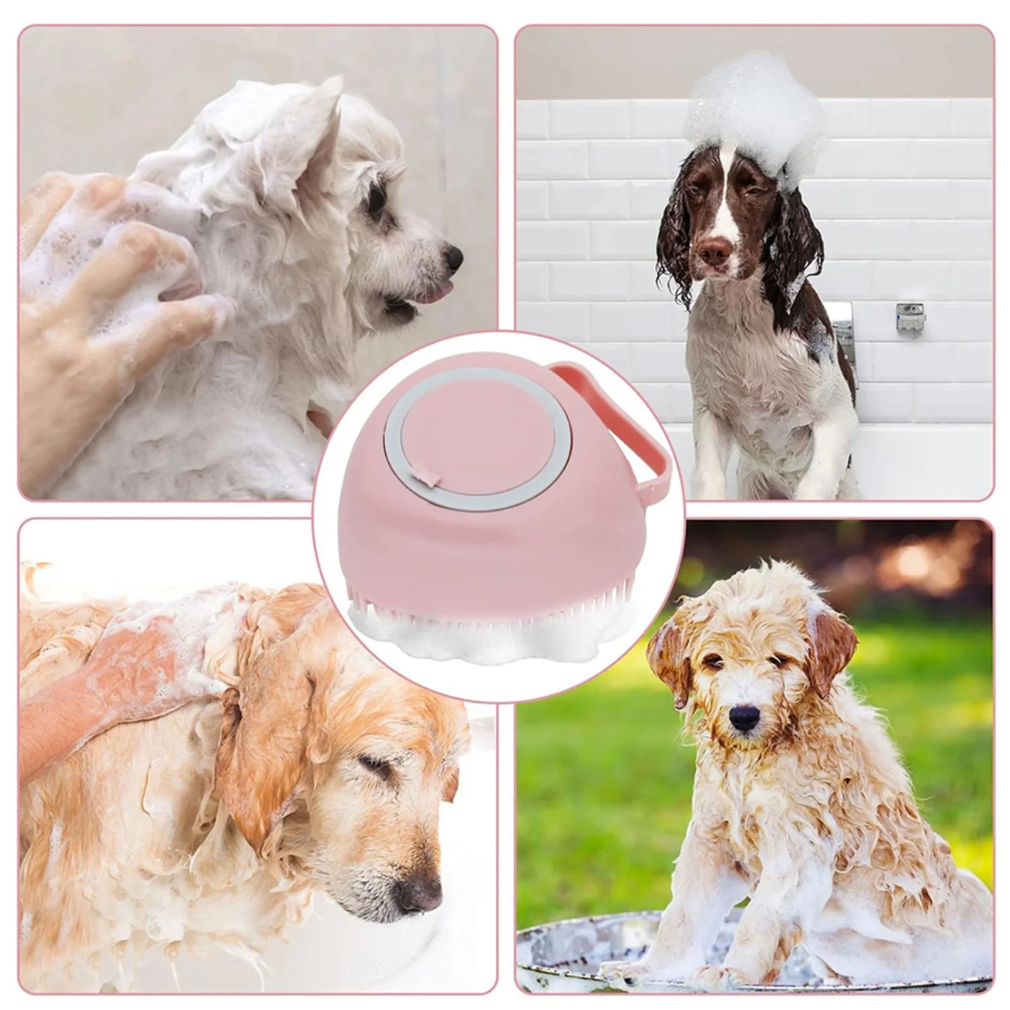 Pet Bath Brush Soft Silicone Hair Accessories