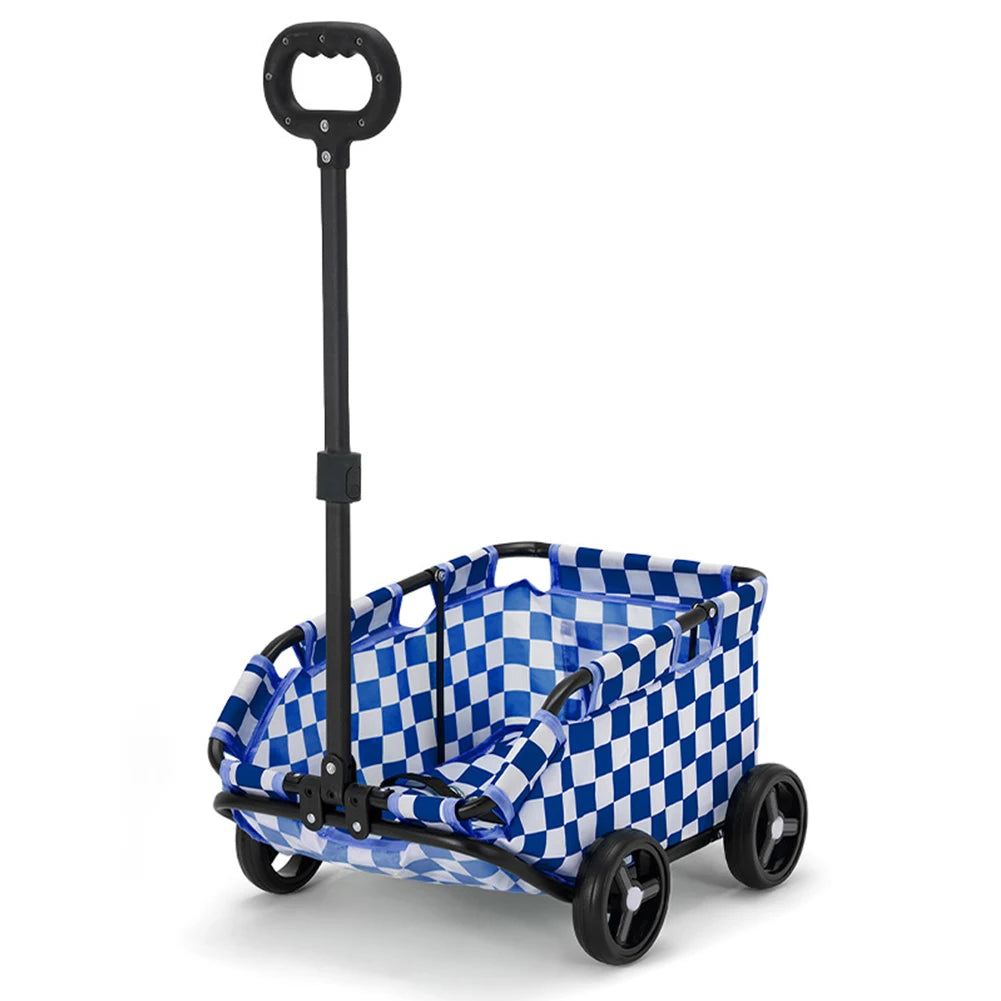 4 Wheels Lightweight Foldable Dog Teddy Stroller
