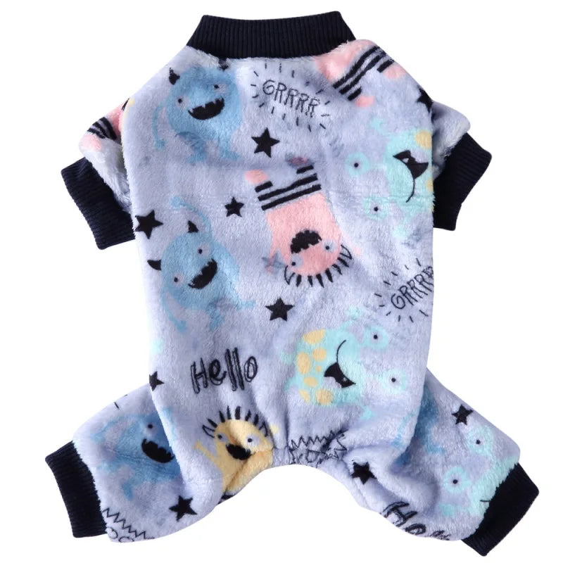 Christmas Pet Clothes Winter Warm Jumpsuits