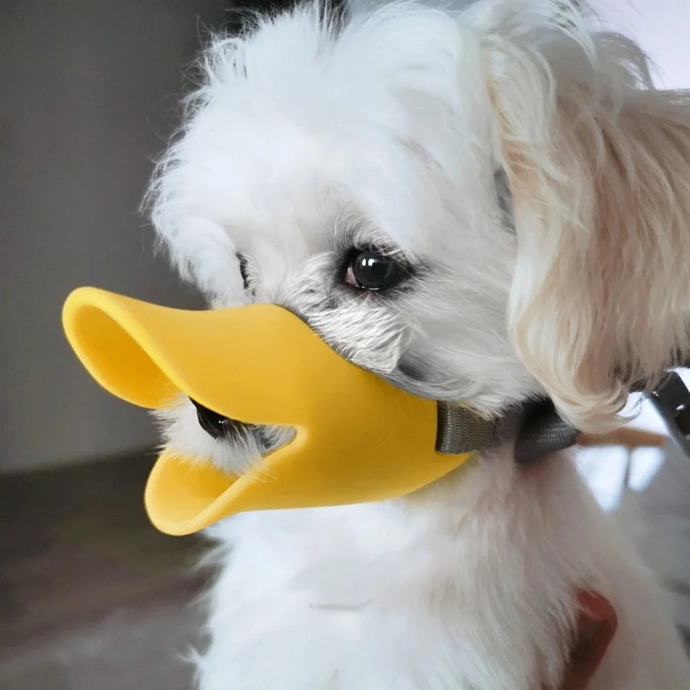 Dog Muzzle Silicone Duck Mask for Anti Bite