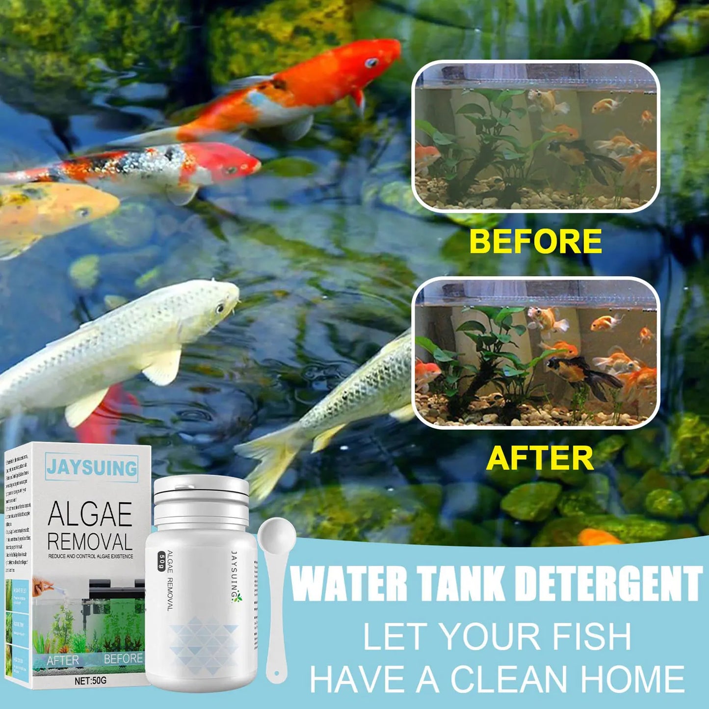 Algae Removal Pond Cleaner High Efficient Algae Repellents