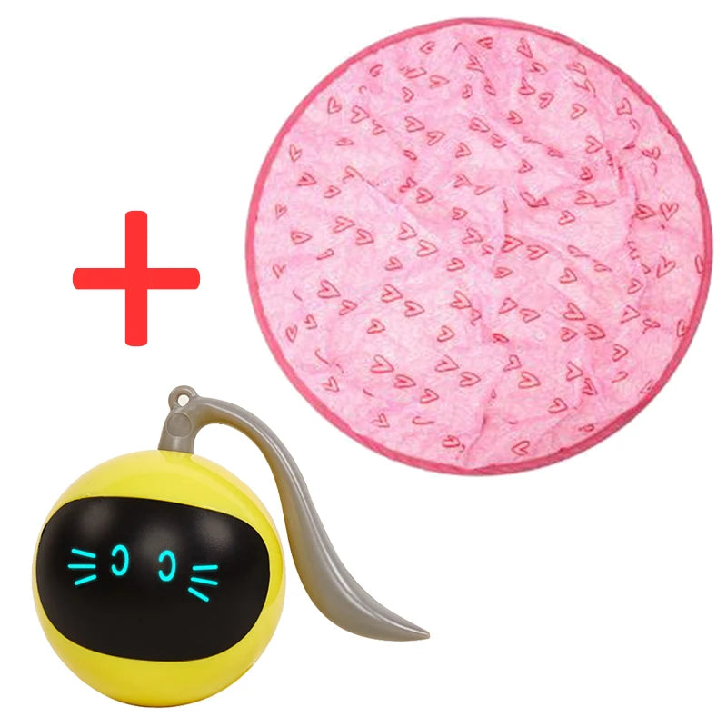 Interactive Cat Toy Automatic Pet Ball Colorful LED Rotating Ball