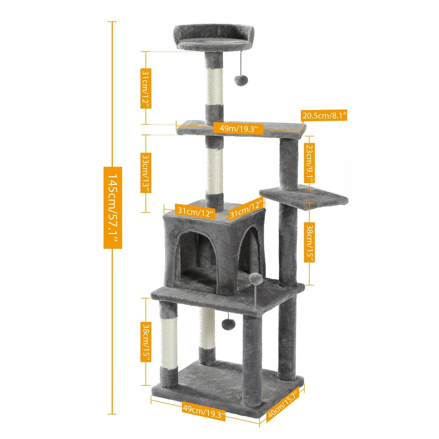 Cat Climbing Frame Scratching Post Tree