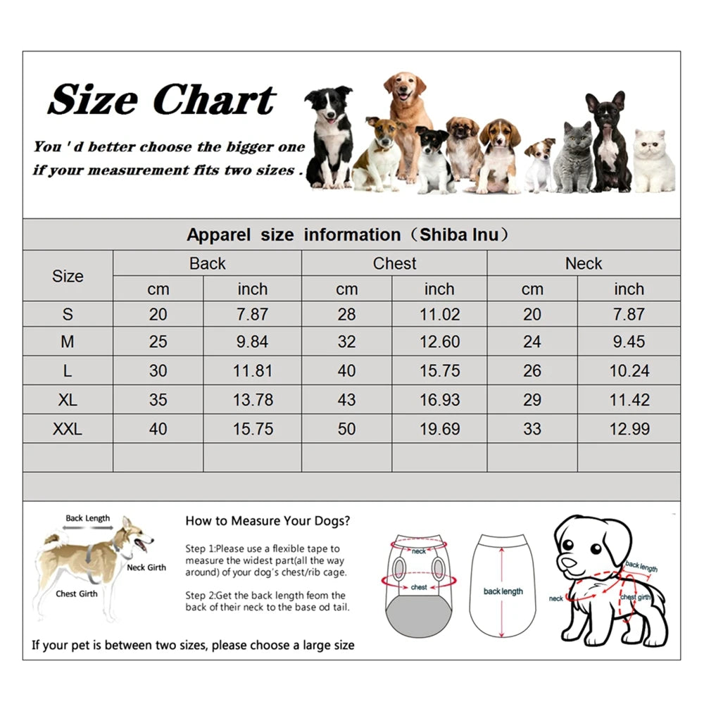Winter Dog Clothes Warm Pet Jacket Letter Printing