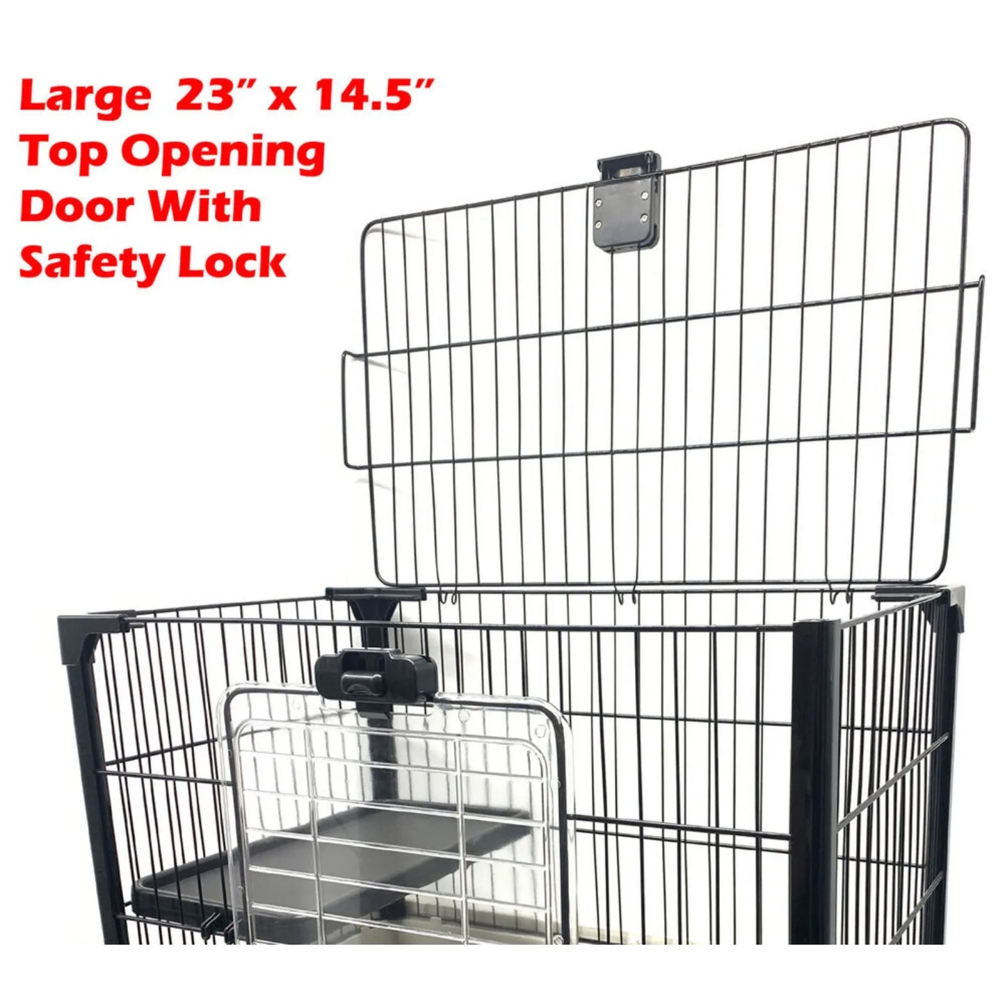 Indoor 2-Floors small pets Rolling Cage Hutch House