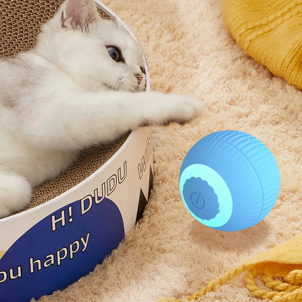 Electric Cat Ball Toys Automatic Rolling USB Rechargeable