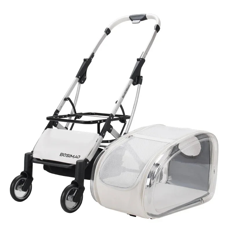 Pet Dog Stroller Detachable Pet Car Bag Transparent