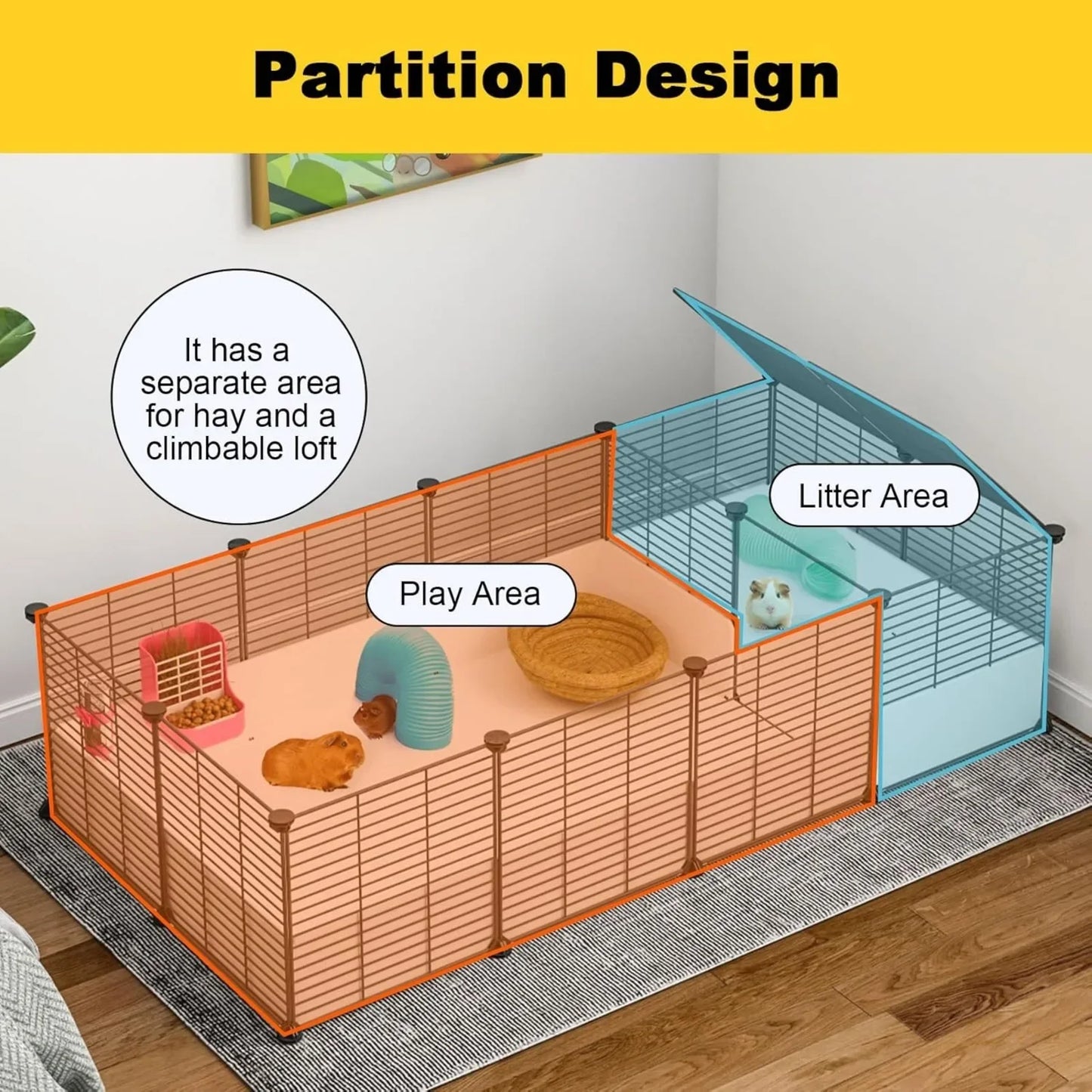 Guinea Pig Cage indoor Habitat Cage
