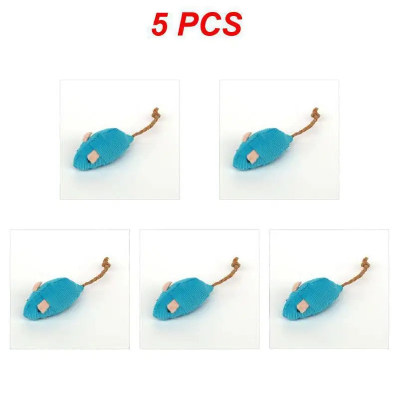 1~40PCS Pet Toy Catnip Mice Plush Mouse Cat Toy