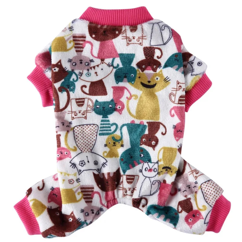 Christmas Pet Clothes Winter Warm Jumpsuits