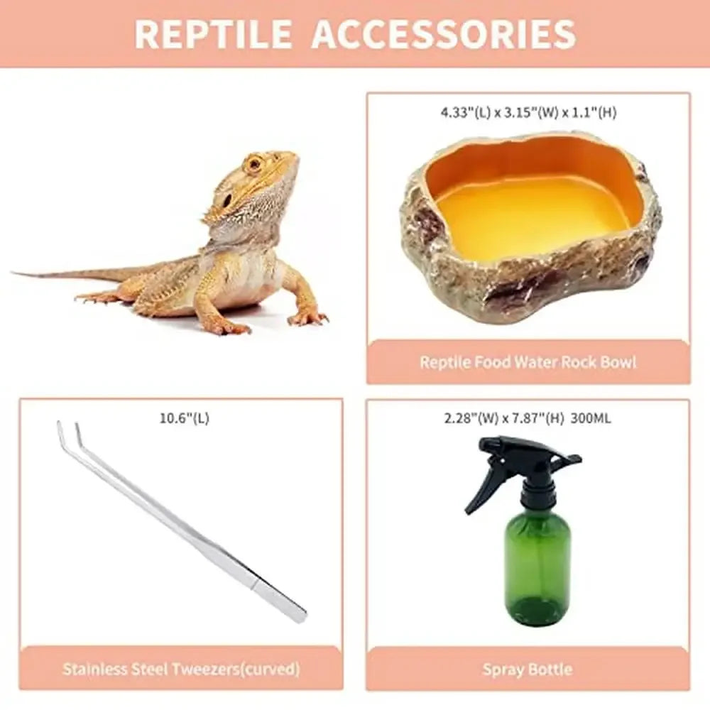 Reptile Tank with Metal Screen Top Insect Fish Tarantula