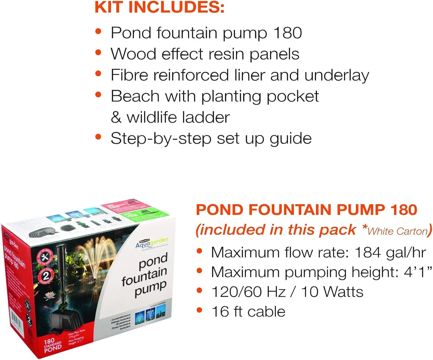 Water pond Feature Kit Attract Wildlife to Your Yard