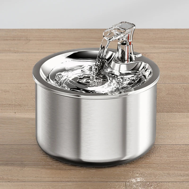 2L fully stainless steel pet water dispenser Automatic fountain