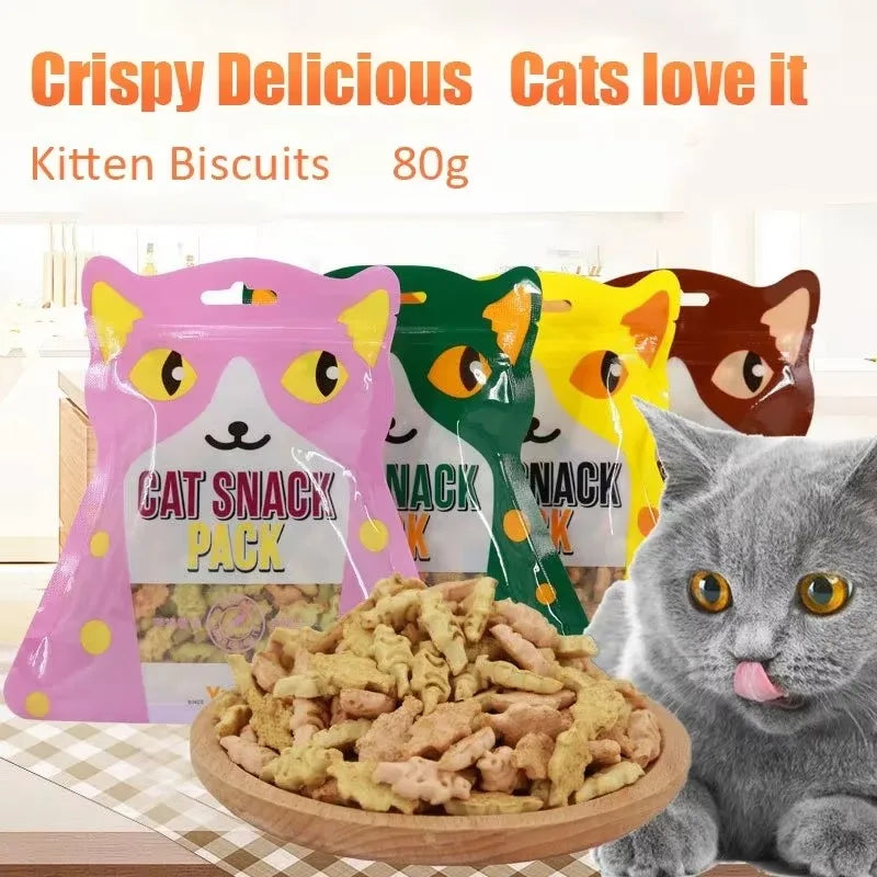Cat Biscuits Salmon Snacks Multiplicity Nutrition Health
