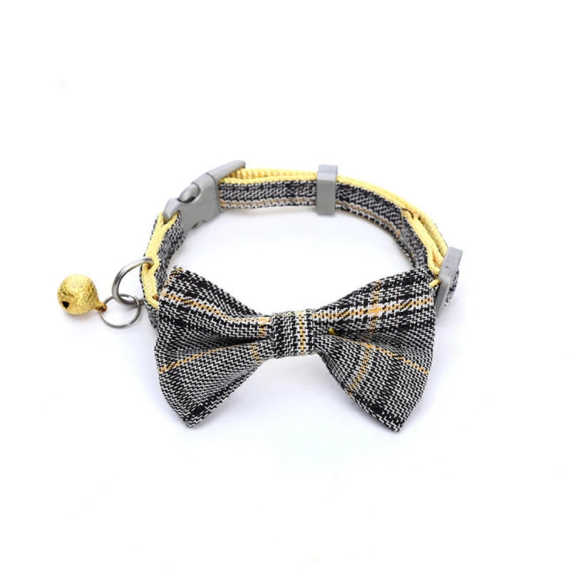 Christmas Dog Or Cat Collar Big Bowknot Holiday Tie Adjustable Neck Strap