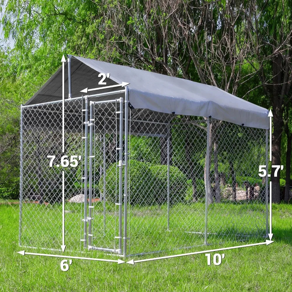 Large Outdoor Dog Kennel Anti Rust Outdoor Fence