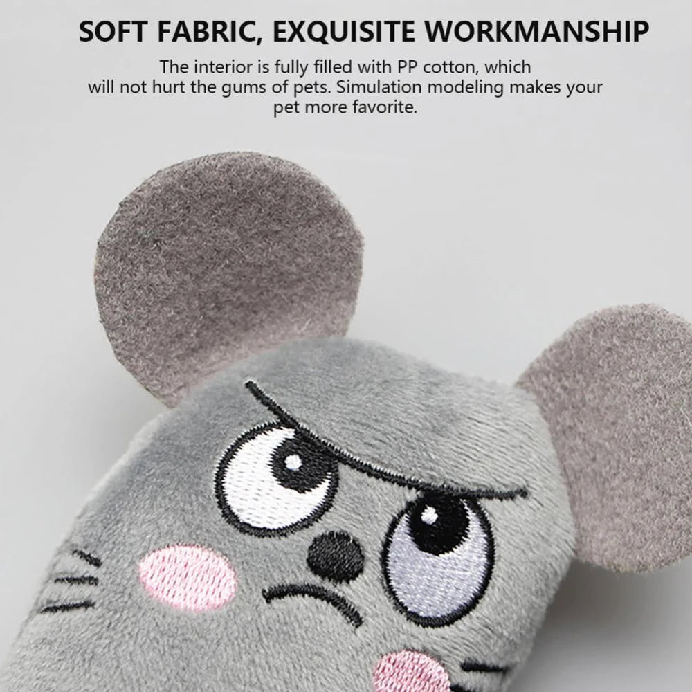 Cat Interactive Plush Cat Toy Chewing Squeaky Toy