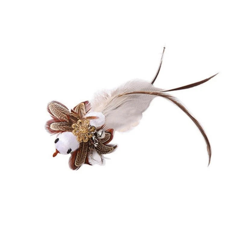 Simulation Bird Cat Toy Feather Bird with Bell